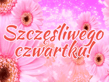 Różowa kwiatowa kartka szczęśliwego czwartku